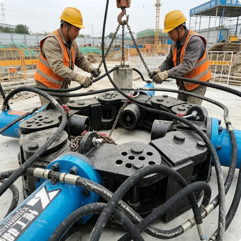 Modular Hydraulic Pile Cutter for Round Concrete Pile Head Breaking Machine Excavator Mounted Pile Breaker Tool Factory Price