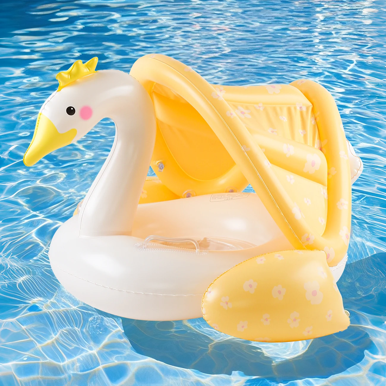 Galleggiante gonfiabile per cigno da 1 pezzo, galleggiante per piscina estiva addensato, adatto per piscina, spiaggia e festa