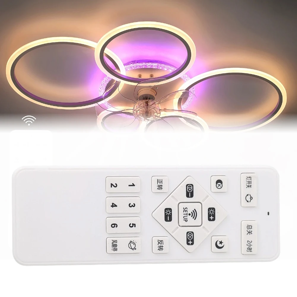 For Dimmable LED Lights Ceiling Fan Controller 2.4G Fan Remote For Bedroom For Living Room App Controlled Ceiling Fan