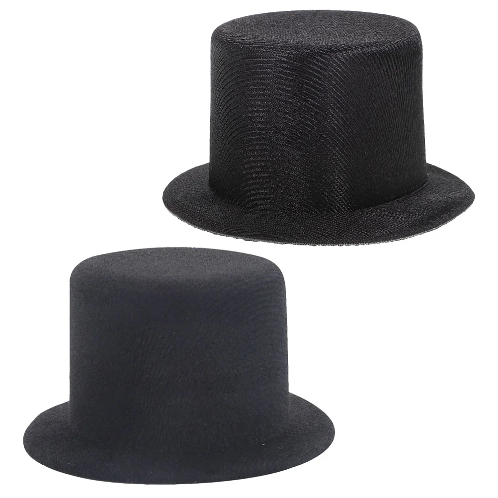 2 Pcs Mini Hat DIY Crafts Hats Top Small Miniature Party Supplies for Handicraft Decorate