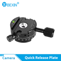 BEXIN 360°Panoramic Tripod Head Quick Release Clamp Camera Photography Mount Clamp for SLR Camera Arca Swiss Quick Release Plate