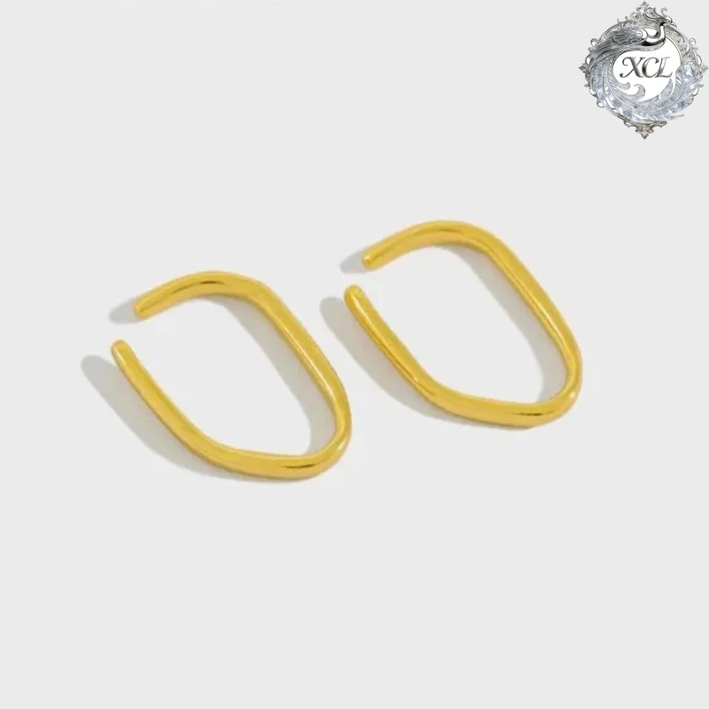 

XCL 100% S925 Sterling Silver Minimalist Line Ear Cuff Earrings No Piercing Personalized Jewelry for Women Girls Party Gift