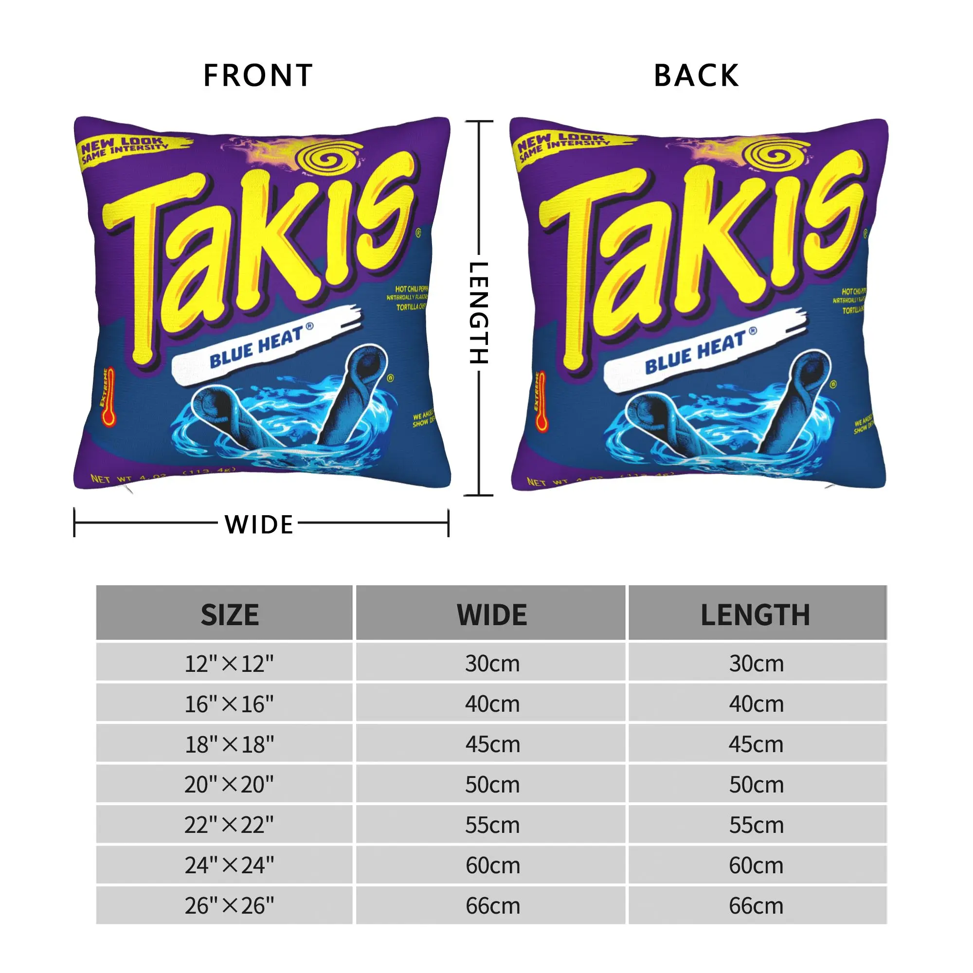 Takis Chili Chips Pillow Case  Retro Trendy Pillow Cover Soft Pillowcases For Wedding Party Home Decor