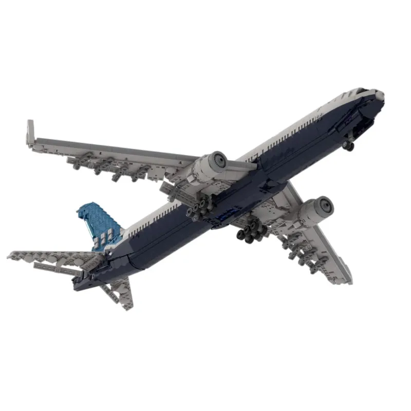 MOC Kreatives Luftfahrt-Flugzeugmodell Boeing 777 X Baustein-Set DIY Erwachsenen-Puzzle Montage-Spielzeug Geburtstagsgeschenk Dekoration – Detail 4