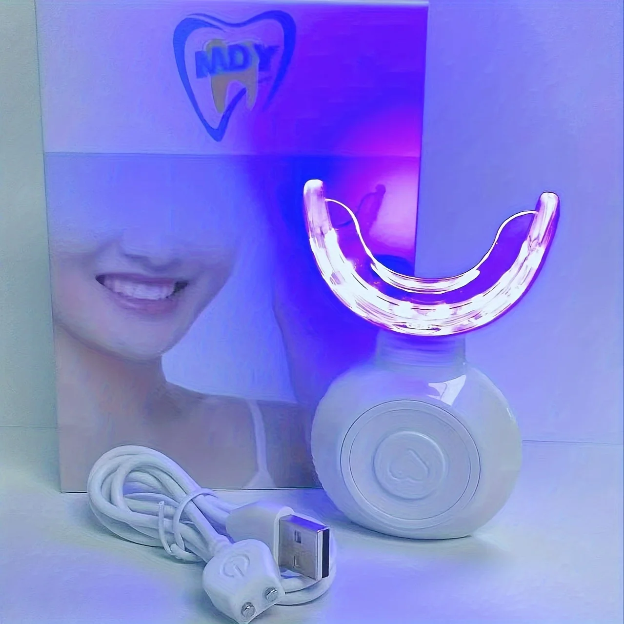 

Portable teeth whitening device, home cleaning device, and dental cleaner