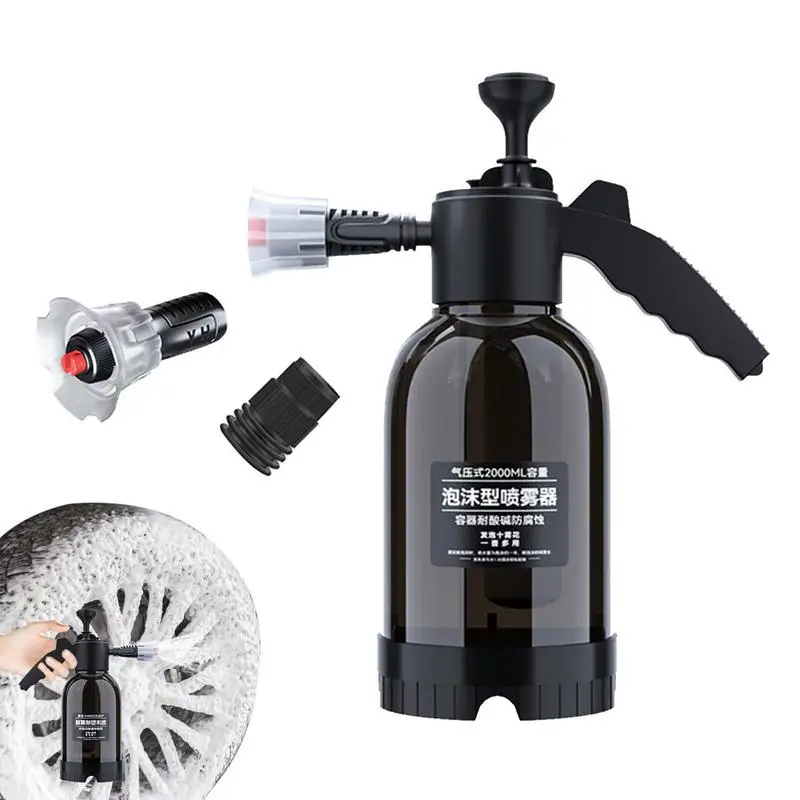 2l Car Wash Sprayer Foam Cannon For Hose Translucent Water Bottle With Scale For Car Wash Car Detailing Weeds Spraying Household