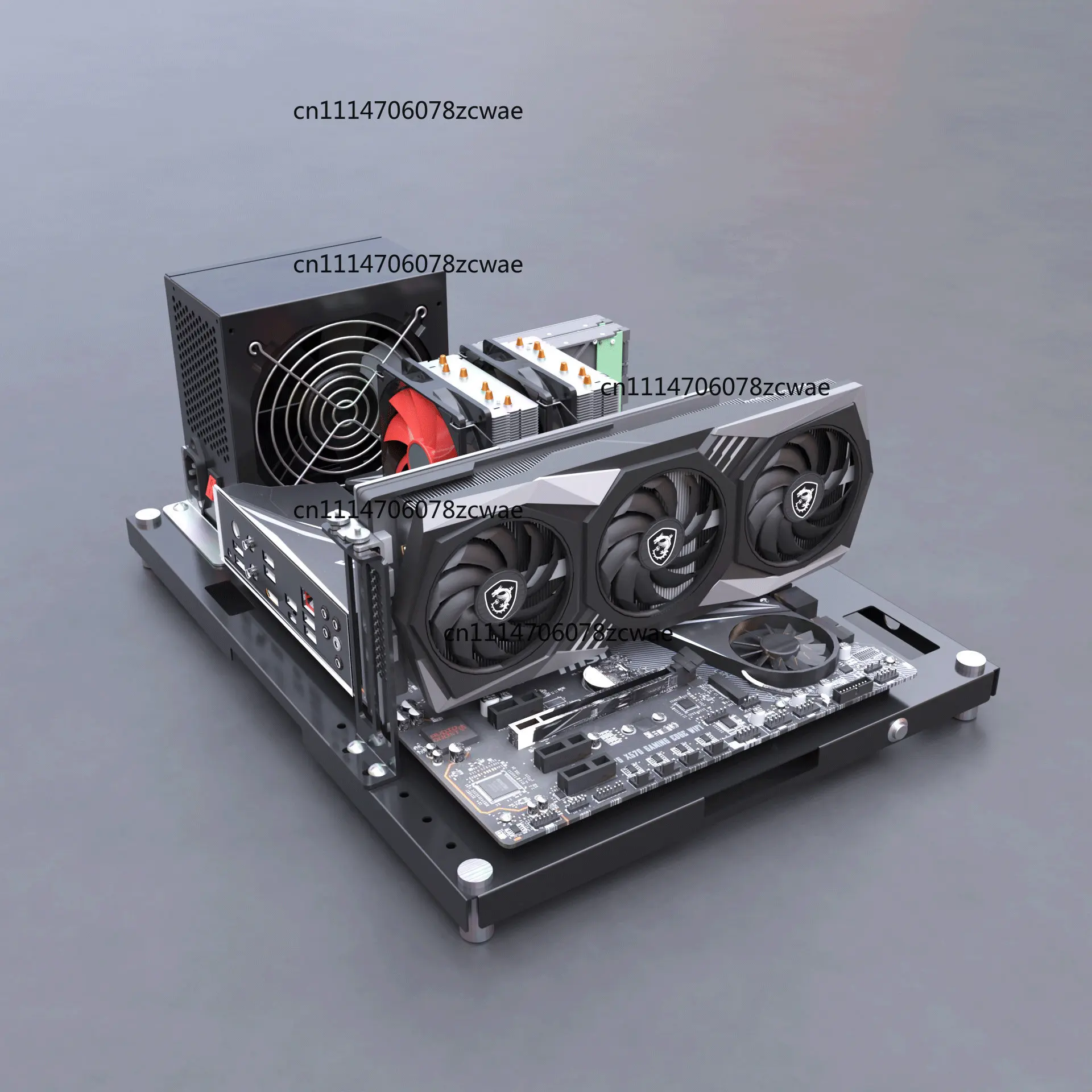 ZOCI-FOR Transparent open, computer case, good heat dissipation, support MATX ATX main board tray rack, simple