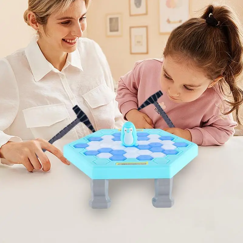 Penguin Knocking Ice Toy Save Penguin Break Ice Board Game Preschool Game For Kids Ages 3 And Up Interactive Toy For Adults