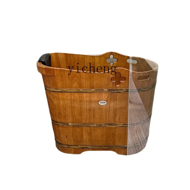 

XL Bath Barrel Wooden Barrel Oak Bath Bucket Solid Wood Bathtub Adult Body Bath Basin