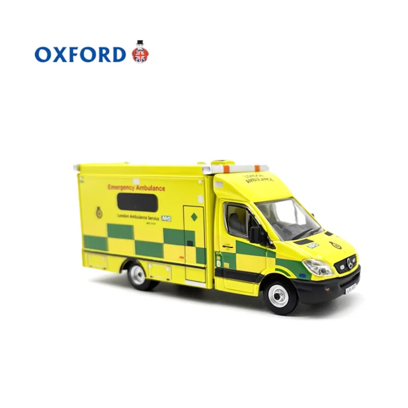 OXFORD Diecast 1:76 Scale Ambulance Alloy Car Model Finished Product Simulation Toy Static Model Display Souvenir