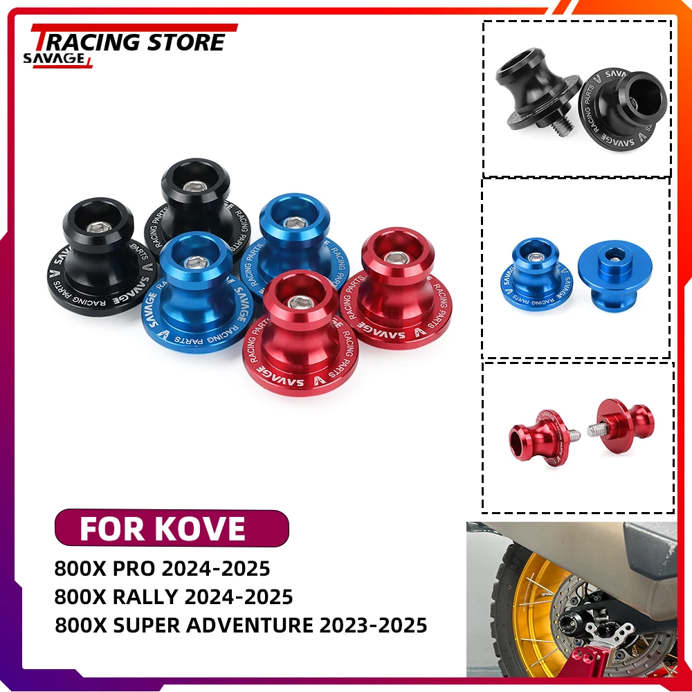 

For KOVE 800X Pro Rally Super Adventure Motorycle M8 Swingarm Spools Sliders Paddock Stand Bobbins Rear Stand Bolt Screw 800 X