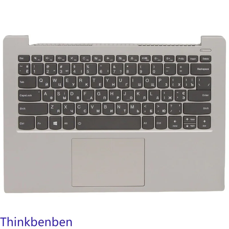 

UKR Ukrainian Platinum Grey Keyboard Upper Case Palmrest Shell Cover For Ideapad S340 14 14IWL 14API 14IIL 14IML 5CB0S18554