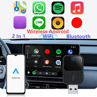 Smart Mini Box Wireless Android Auto & CarPlay 2 in 1 Dongle Fast Stable Connection AI Box Plug and Play for OEM Wired Carplay