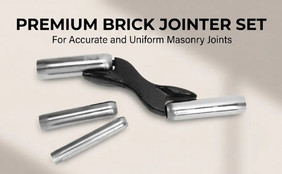 Dual Ended Brick Jointer Brick Jointer Set 1/2 5/8 3/4 7/8 Inch Ergonomic Metal Handle Tuck Pointing Tool for Masonry Work