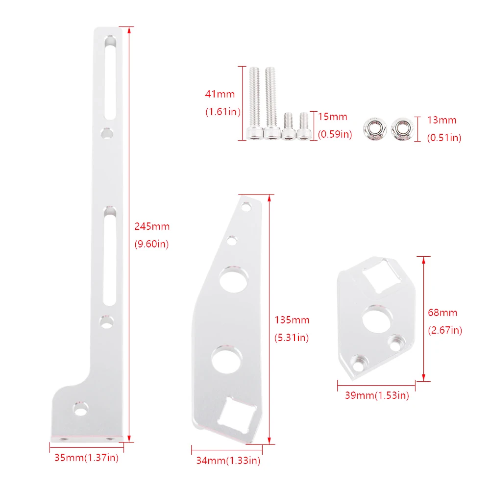 New High Quality Intake Manifold Silver LS1 Throttle Aluminum Cable Bracket Adjustable For 244mm Sheet Metal