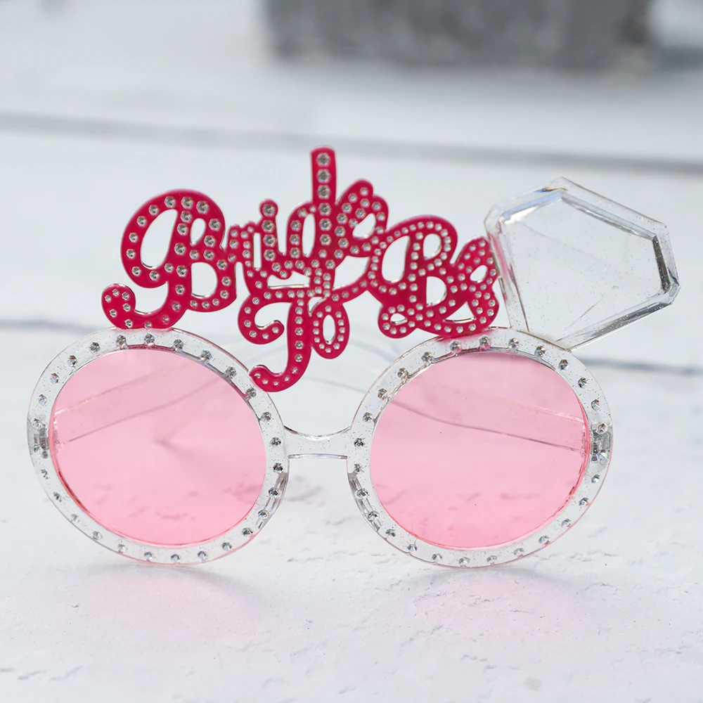 1Pcs Bride To Be Groom Glasses Bling Diamond Bride Sunglasses Eye Decoration Bachelorette Hen Party Wedding Supplies Photo Props