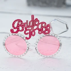 1Pcs Bride To Be Groom Glasses Bling Diamond Bride Sunglasses Eye Decoration Bachelorette Hen Party Wedding Supplies Photo Props