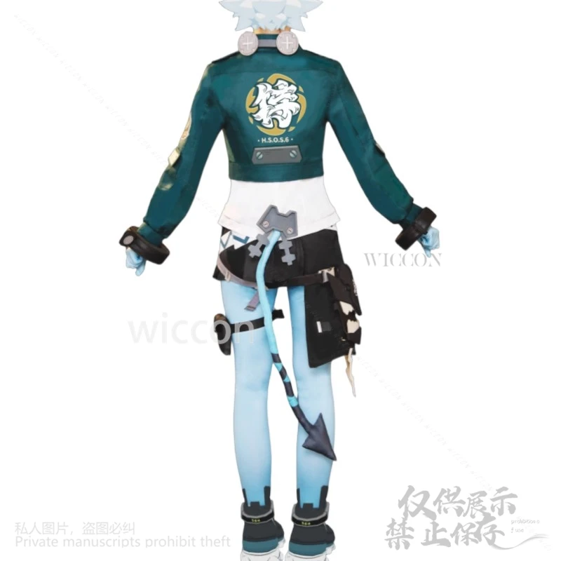 Soukaku تأثيري مخصص أنيمي لعبة Zenless منطقة صفر زي مثير جيراي كي سترة فستان فروي موحدة الذيل شعر مستعار الوحش الفتيات