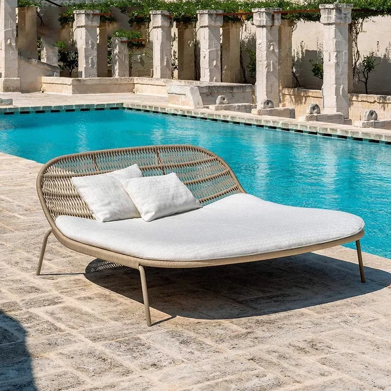 Outdoor Lounging Courtyard Rattan Hammock Outdoor Villa Garden Terrace Swimming Pool Homestay Beach Loungers