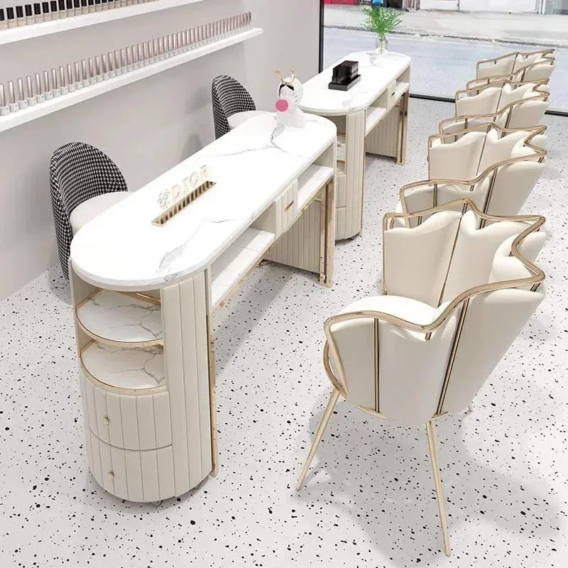 Professional Manicure Table Salon Nail Tables Desk Beauty Equipment Dust Collector Mobilier Onglerie Professionnelle Furniture