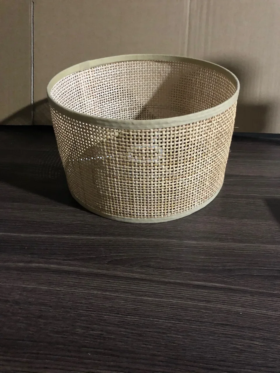 

Rattan Woven Lampshade Hexagonal Grid Lampshade E27 Real Rattan Lamp Cover Real Rattan Plaid Woven Lampshade home decor