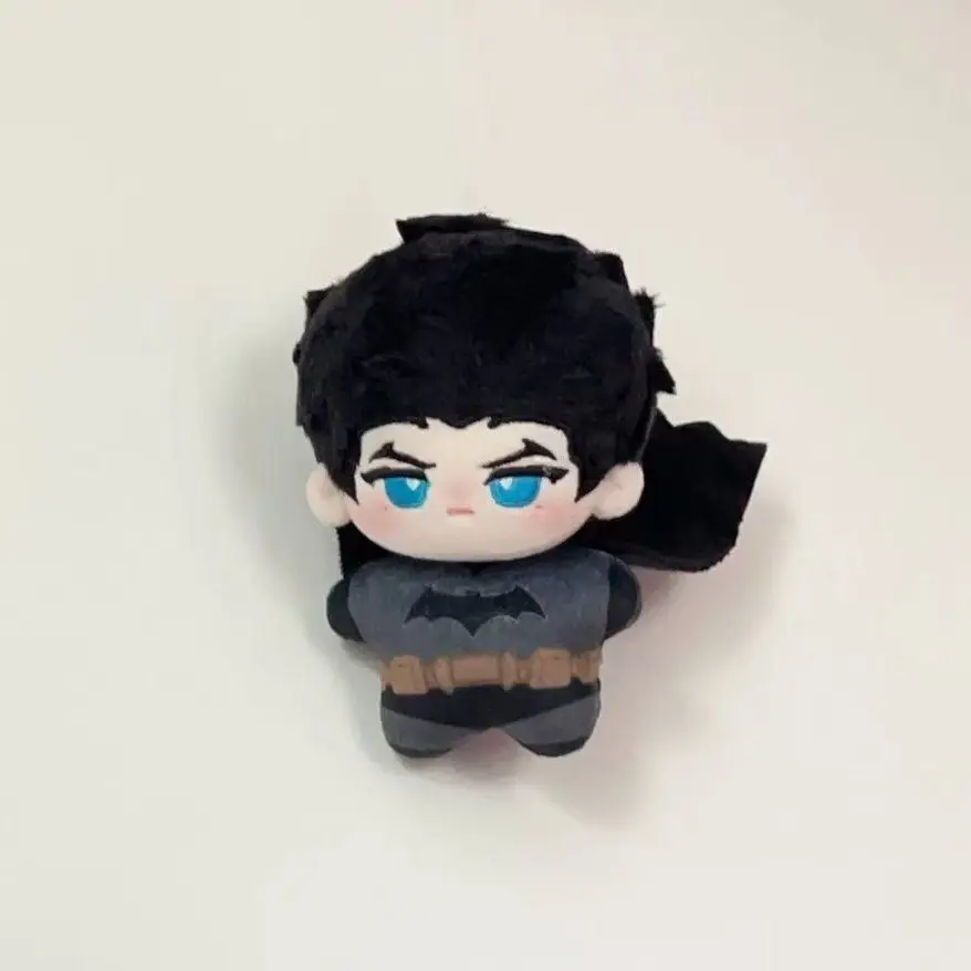 Anime bat man bruce wayne 10cm boneca de pelúcia brinquedo para crianças e adultos dos desenhos animados cosplay vestir-se colecionável algodão macio presente