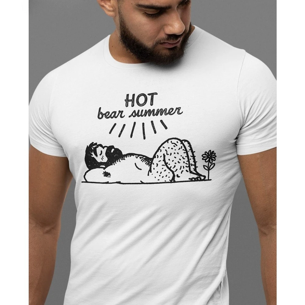 

Cute Vintage Style Gay Bear Hot Bear Summer Pop Cotton Unisex Women Men Tee T-Shirt Comfortable Personality Hipster Short Sleeve