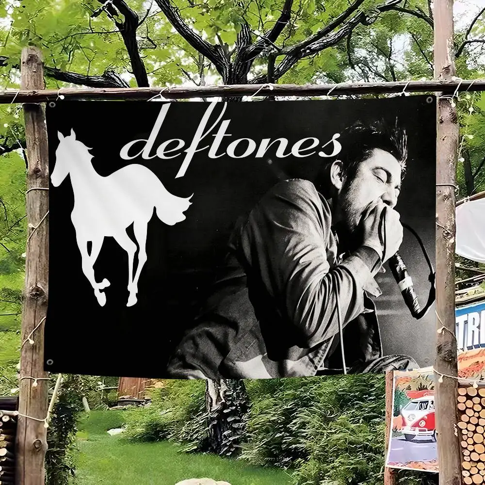 Band D-Deftones Music Banner Art Printing Japanese Wall Flag Anime Wall Hanging Home Decor