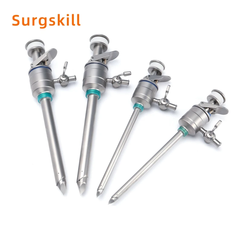 Medical Laparoscopic Trocars, Reusable Puncture Cannula Press Type With Screw