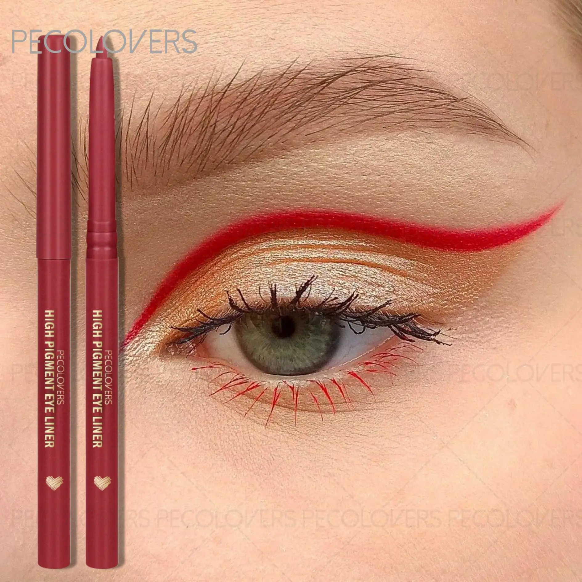 Nicht trocknender Eyeliner, farbiger Augenbrauenstift, langlebig und weich, Weihnachtsgeschenk