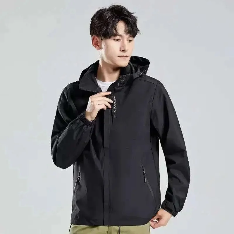 

Korean men Lady Detachable Hood Coat Autumn Women Large Size 4XL Windproof Outwear 2025 Female Long Sleeves Stormtrooper Jacket