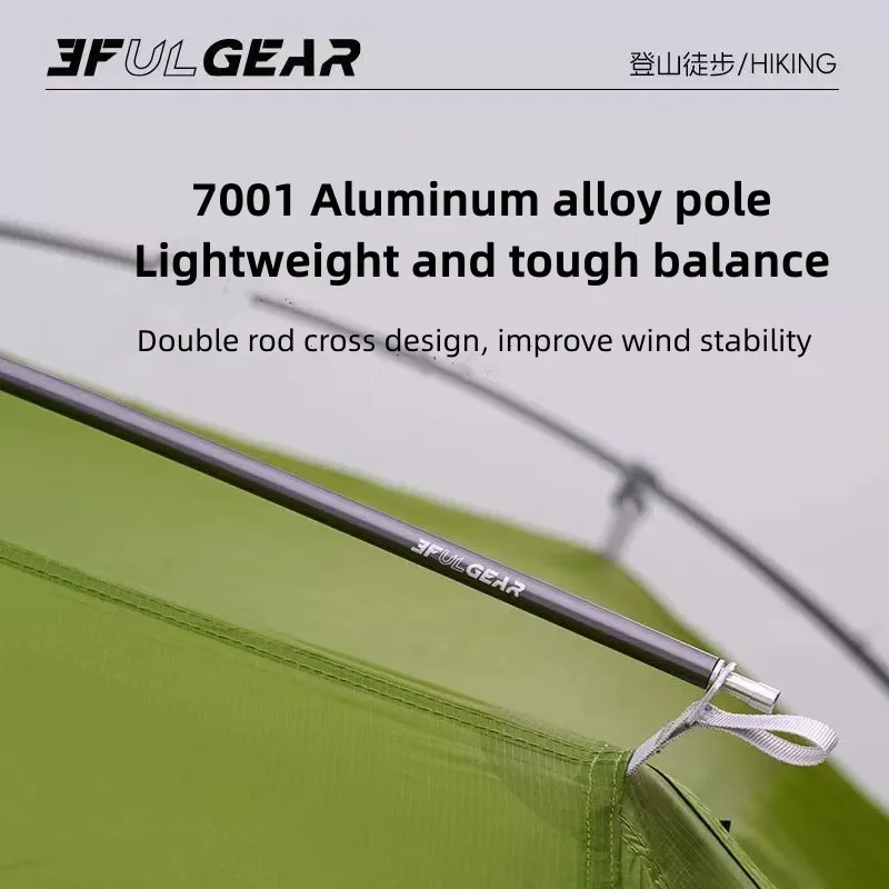 3F UL Gear Taiji3 Ultralight Tent 3/4 Season Portable Backpacking Tent for Multi Person Double Layer Tent for Camping, Climbing view 3