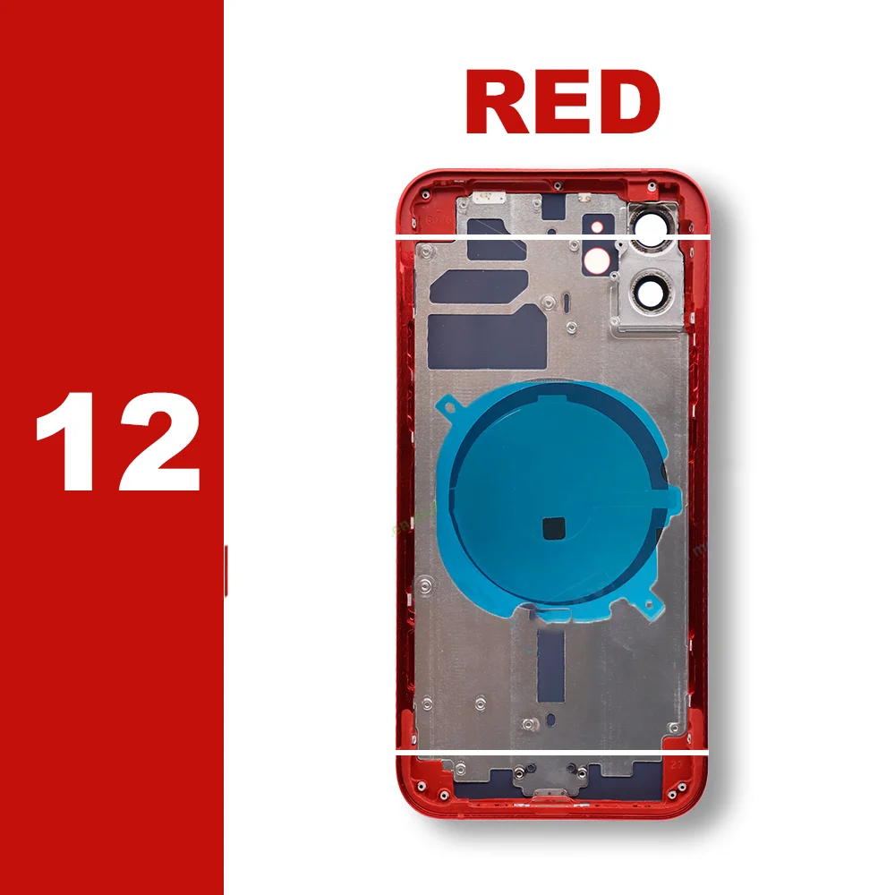 Rear Housing,For iPhone 12/12mini Battery Back Cover+Middle Chassis Frame+SIM Tray+Side Key Parts+Tools+Adhesive