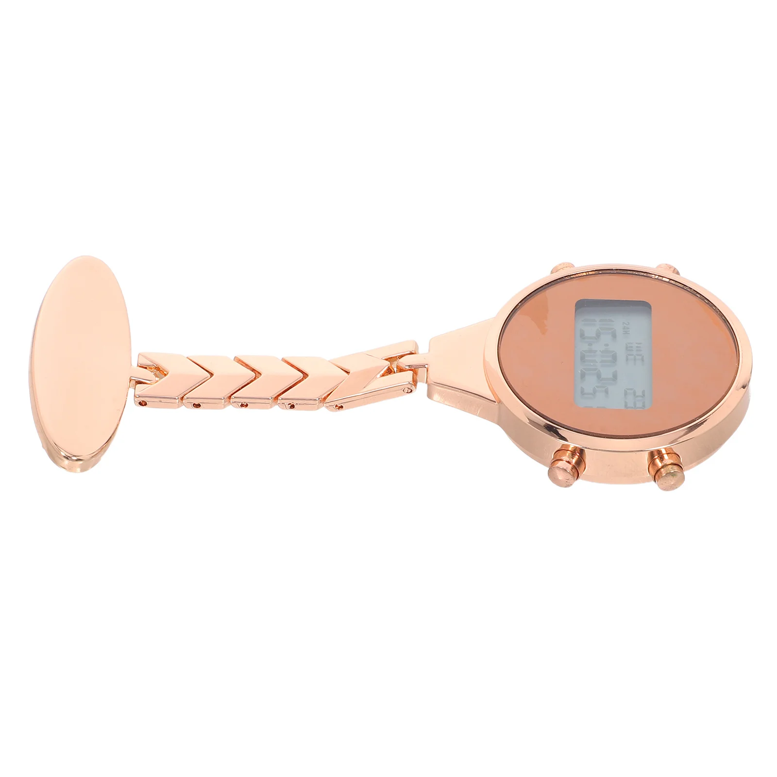 

Electronic Nurse Watch Unisex Lapel Pin Digital Clock For Doctor Student Portable Badge Timepiece Alloy Watch