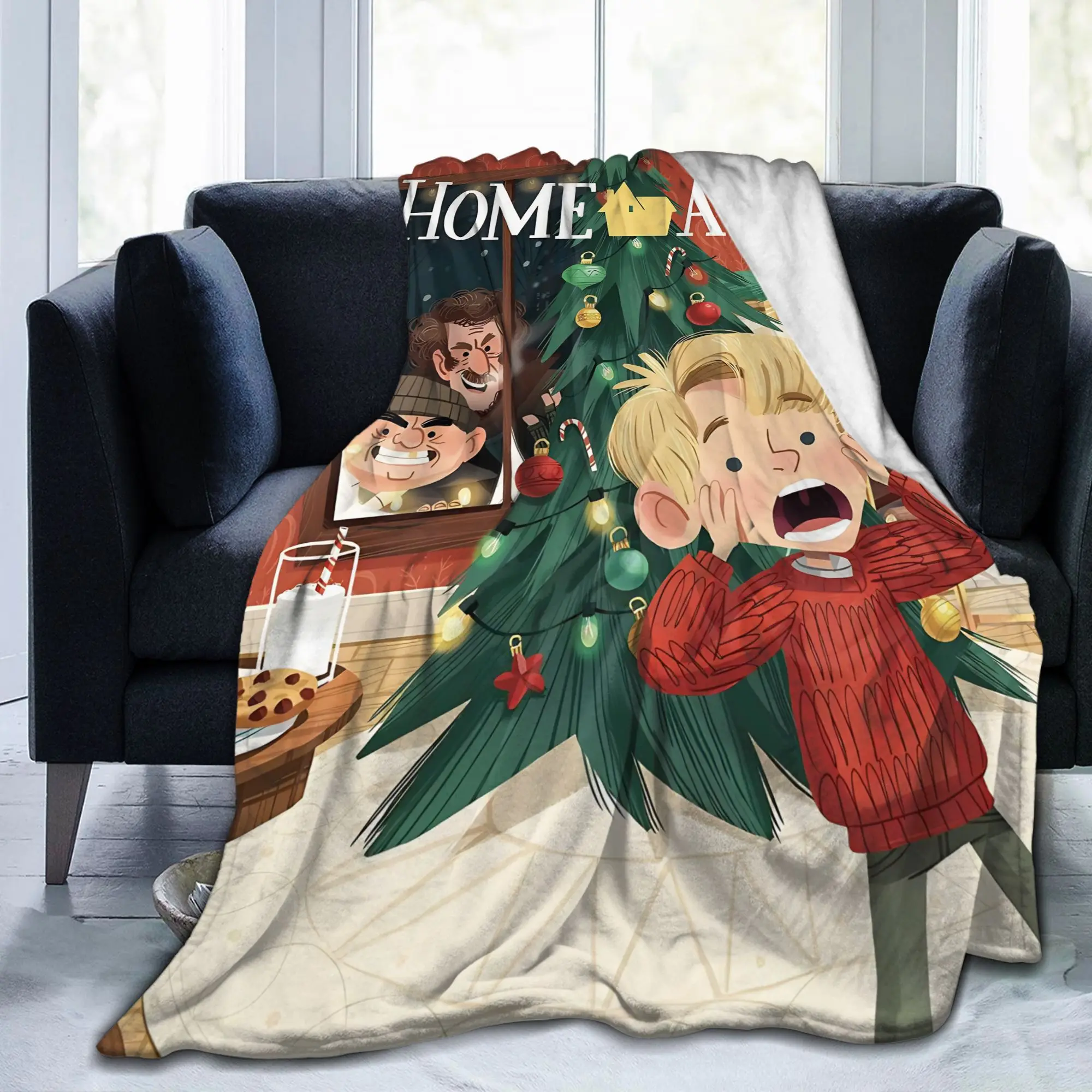 Home Alone Movie Kevin Comedy بطانية الصوف الشتاء لطيف الكرتون متعددة الوظائف سوبر لينة رمي بطانية للمفرش #2