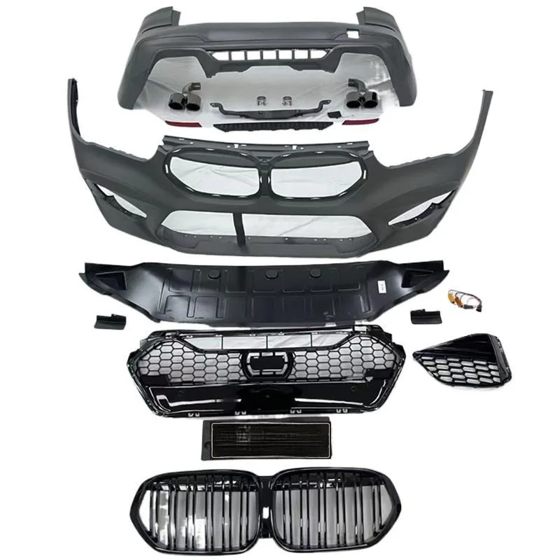 

Suitable for 16-22 BMW X1 modified x3M large surround front bumper rear bumper middle mesh tail nozzle PP material