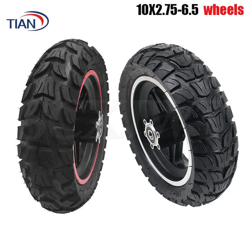 10x2.75-6.5 10 Inch  Tyre Wheel+disc brake disc For Electric Scooter Off-Road Vacuum Explosion-proof Tire Parts Hot