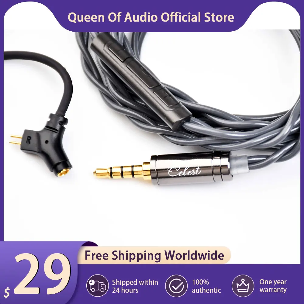 New Kinera Celest Ruyi Headphone Cable With Detachable Boom 