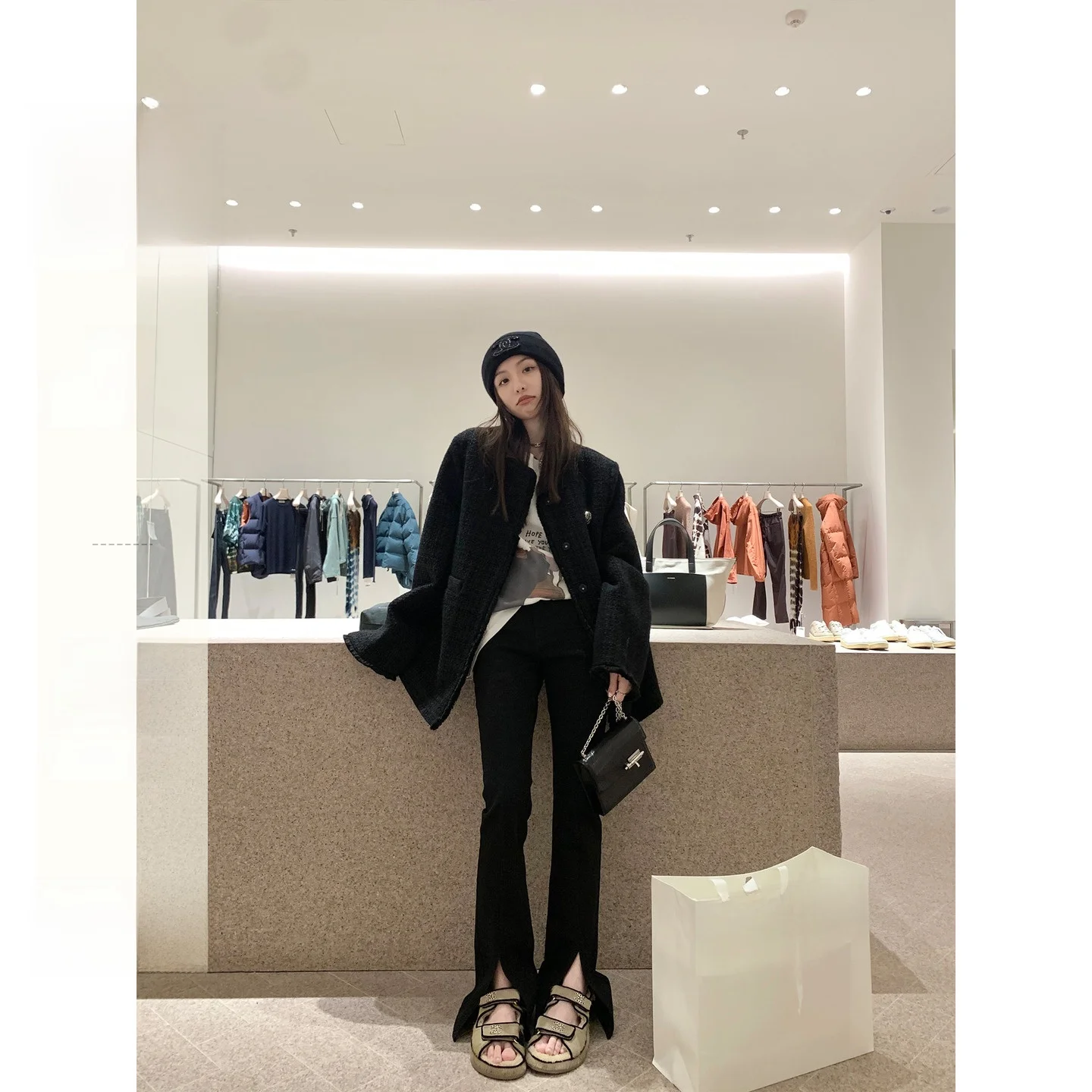 

YUYUREAL Toselli Night Song Женская хлопковая куртка, новая зимняя стеганая хлопковая куртка с круглым вырезом и длинными рукавами