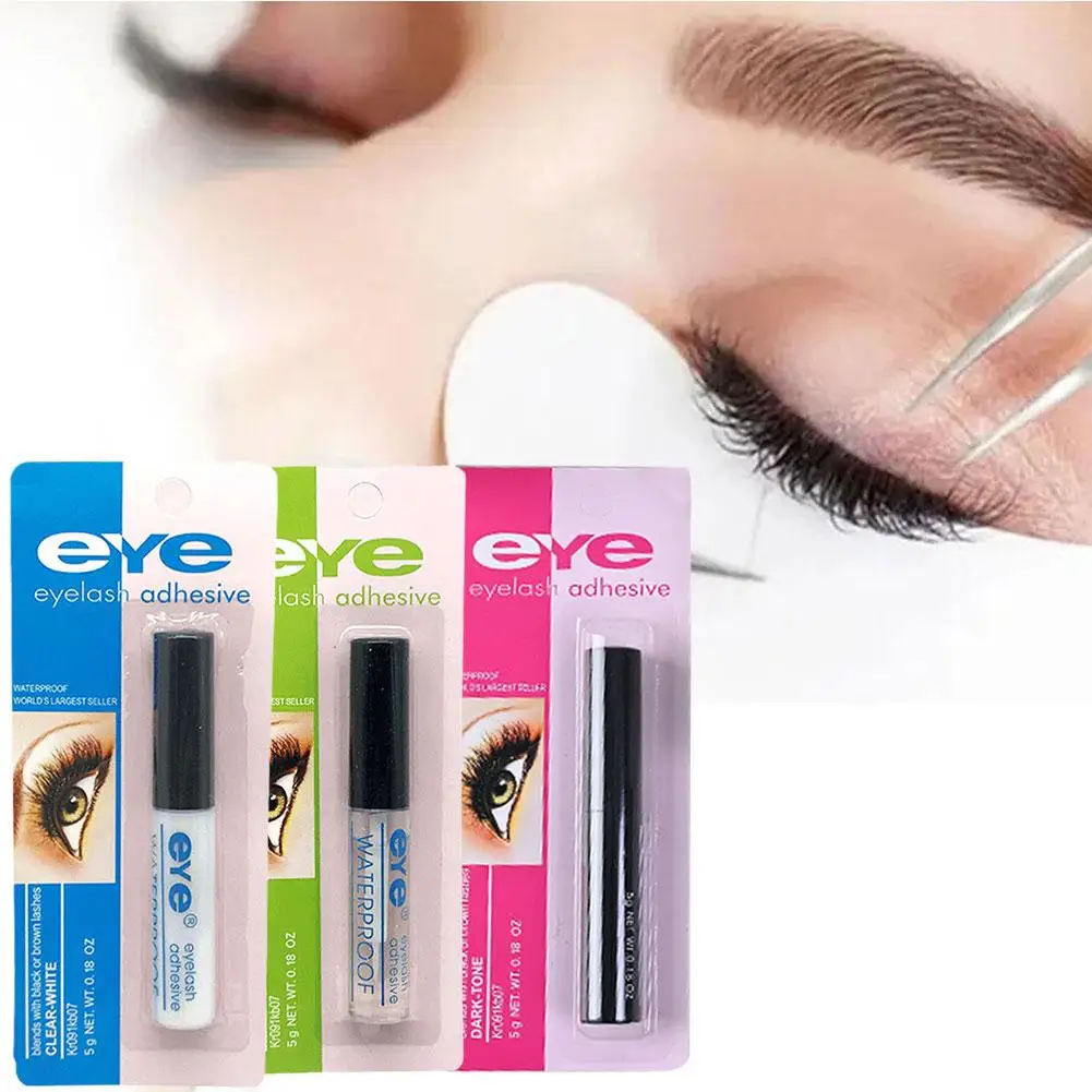 Waterproof Strong Adhesive Eyelash Glue Quick Dry No Irritant False Eye Lashes Glue Clear Black Color Makeup Eyelashes Extension