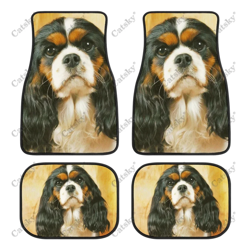 

Cavalier King Charles Spaniel Car floor mats 4-piece set front and rear carpet stain-resistant complete set suitable
