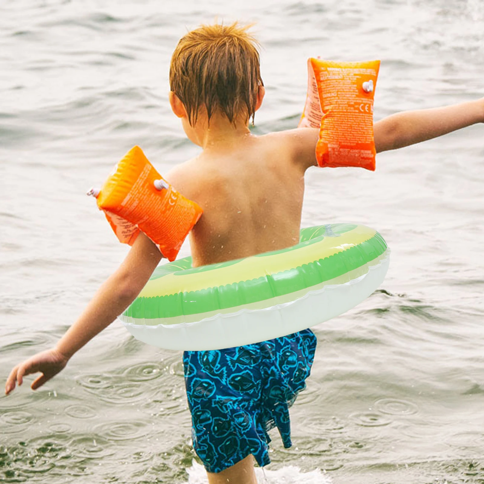 

Inflatable Swim Ring Sealed Extrusion Resistant Safe Summer Swimming Accessory Pool Beach Party Inflatable Swim Ring