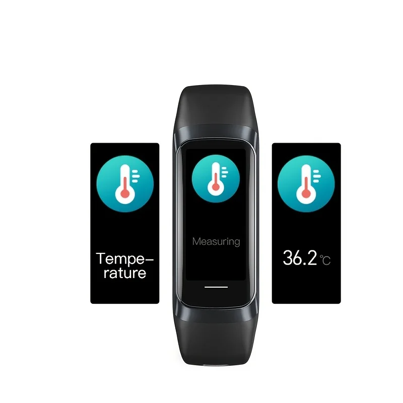 ساعة ذكية، شاشة مراقبة معدل ضربات القلب 24/7، تتبع داخلي وخارجي، مراقبة النوم، 5 أجهزة الصراف الآلي مقاومة للماء