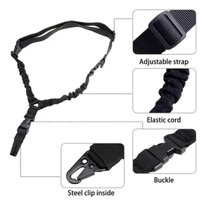 Adjustable Tactical Gun Sling for Military Shooting, 3 Point Bungee, Airsoft Rifle Strapping Belt, Hunting and Hiking Accessories 10 Main Sales Dove Flame for Hunting - №8