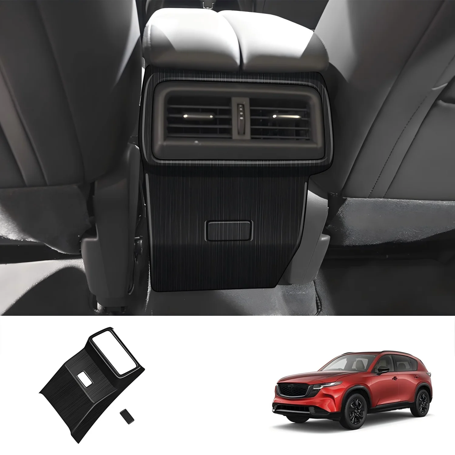 

For Mazda CX-5 2026 Rear Air Vent Cover Trim Anti-Kick Protector ABS Interior Accessories 2 Pieces
