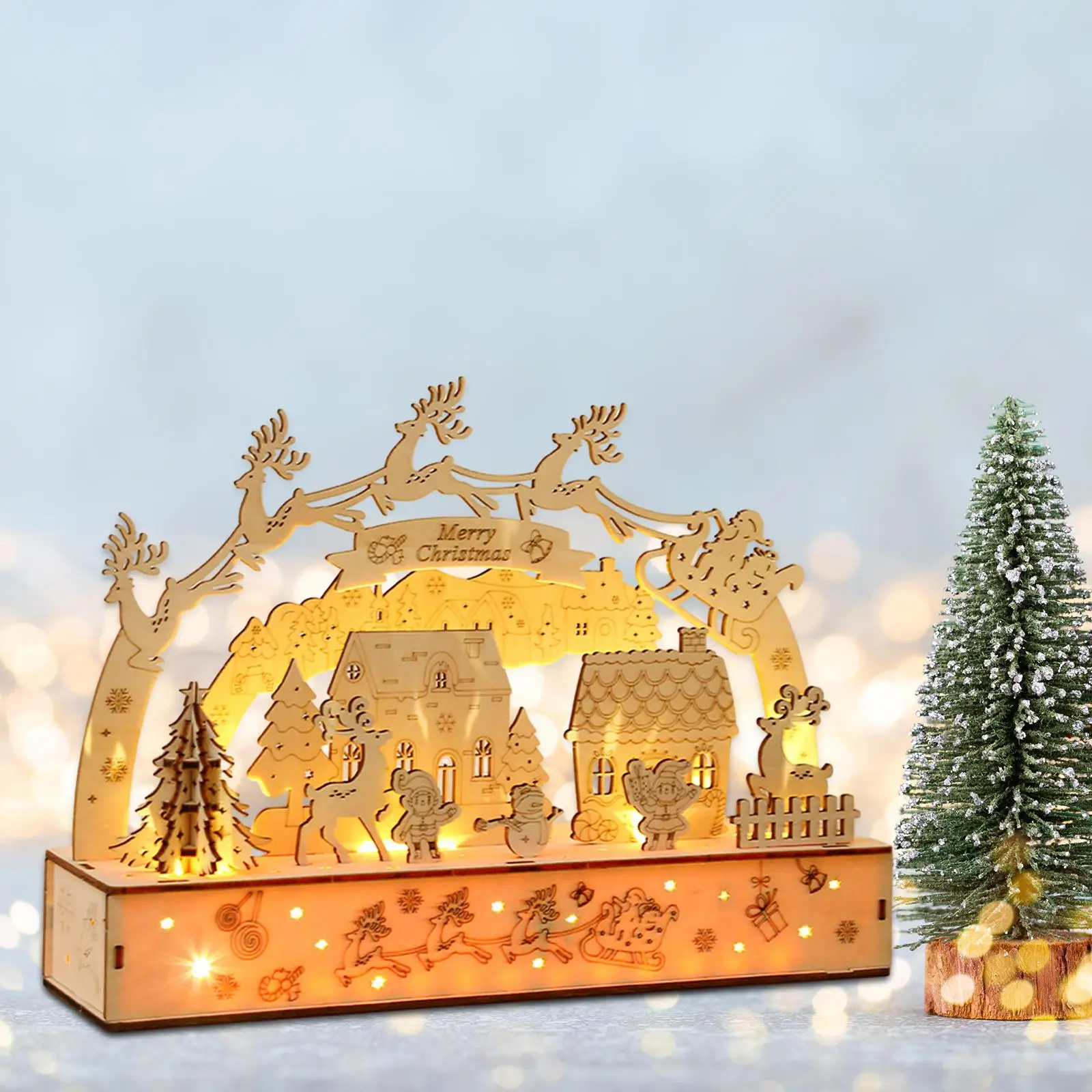 

3D деревянный пазл, декоративная поделка, развивающая игрушка, конструктор для самостоятельной сборки, музыкальная шкатулка на Рождество для подростков, мужчин, женщин, всей семьи, детей и взрослых