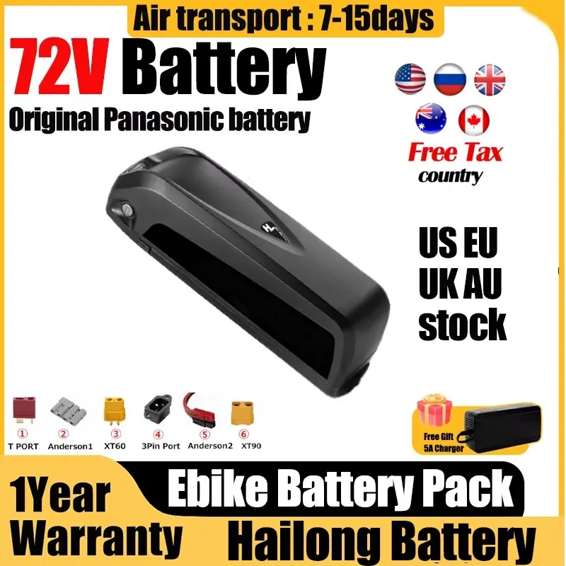 

Hailong 72V 50Ah Lithium Battery,3000W Motor,Electric Bicycle, Scooter,Motorcycle, Bafang Motor 2000W,72V20ah,30Ah,40ah,50Ah60Ah