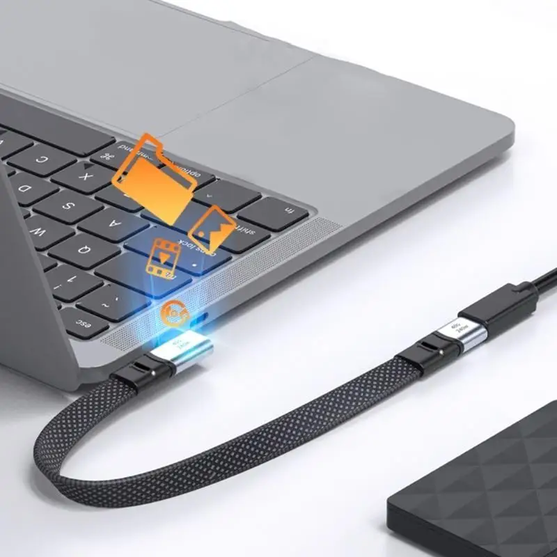 R53C PD240W 90 Degree Spring USB Type C Cable Fast Charging Data Cord