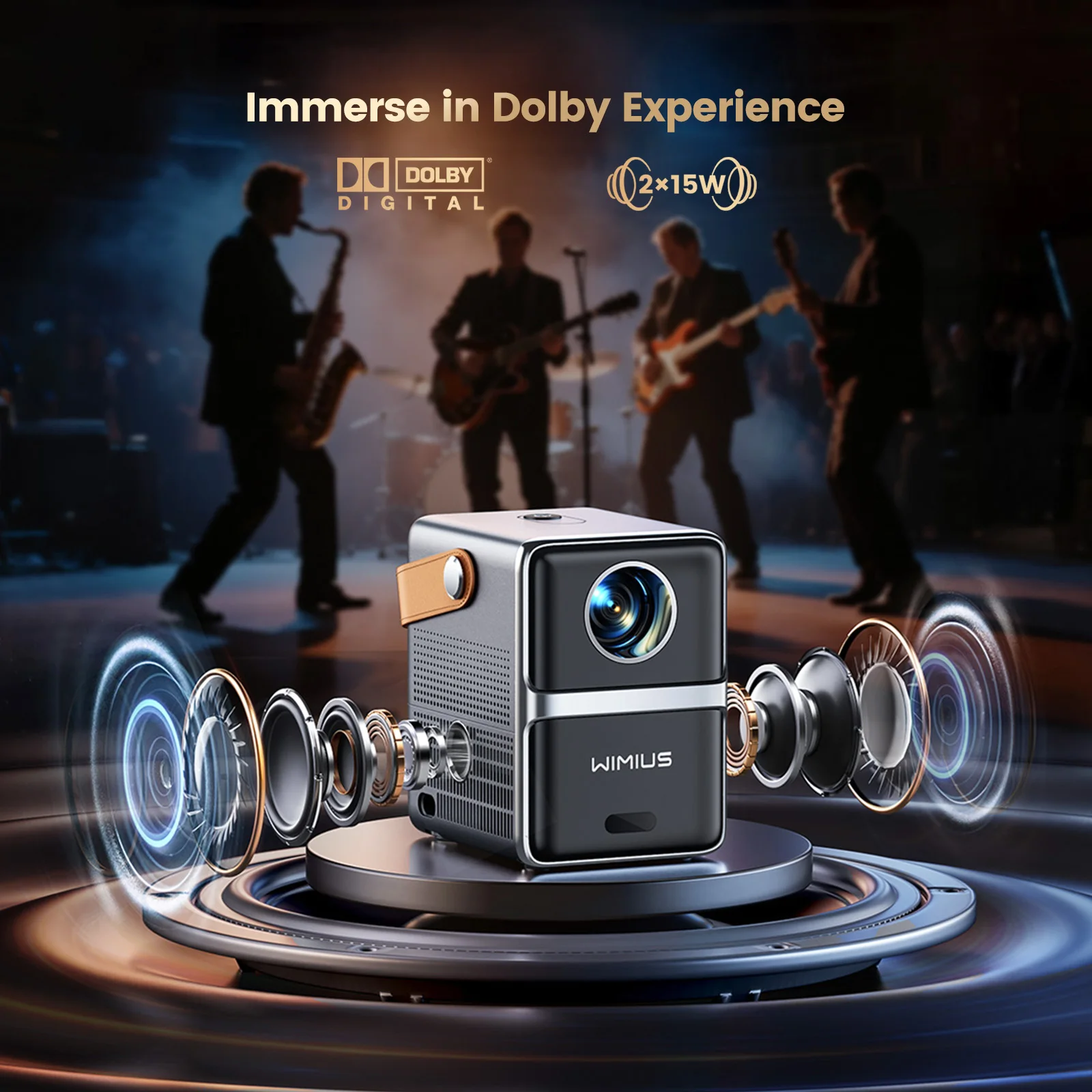 Wimius Mini Beam جهاز عرض محمول 4K 800ANSI أصلي 1080P Wifi6 BT5.2 متعاطي المخدرات الليزر المسرح المنزلي proyector أجهزة عرض الأفلام #3