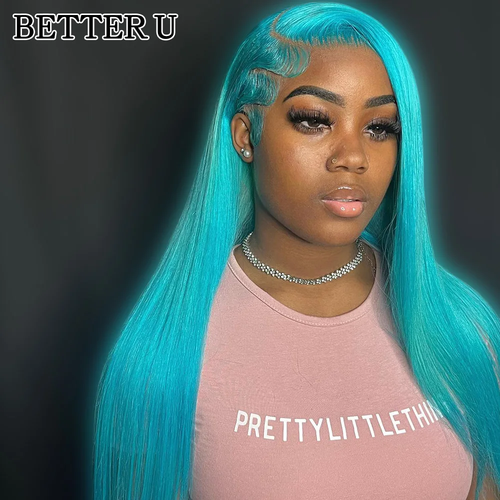 مستقيم الضوء الأزرق 13x4 13x6 الدانتيل الجبهة باروكة من شعر طبيعي للنساء قبل نتف البرازيلي شقراء الملونة الدانتيل الباروكات الأمامية 250% #3